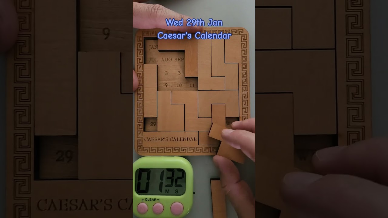 Caesar's Calendar: Wed 29th Jan Solved!