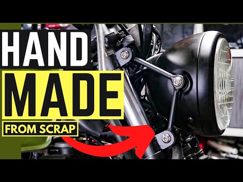 Making Motorcycle Headlight Brackets from Scrap ★ Scrambler / Cafe Racer Build Video