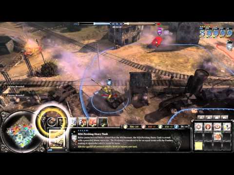 Company of Heroes 2 USA  Pershing gameplay 1080 HD