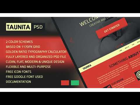 Taunita - One Page Portfolio Parallax PSD Template | Themeforest Website Templates and Themes