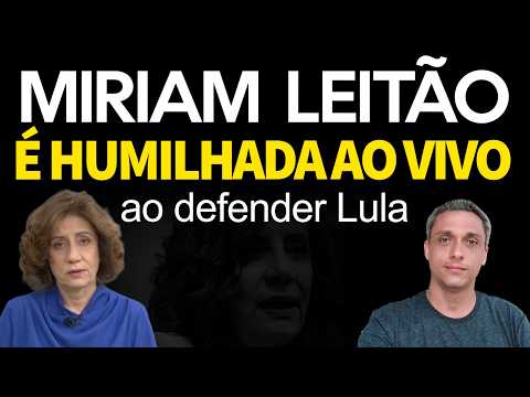 HUMILHADA AO VIVO - Miriam Leitão leva uma escovada ao vivo ao defender LULA