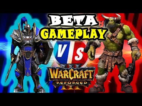 Warcraft 3 Reforged Beta Gameplay Human vs Orc REACTION VIDEO