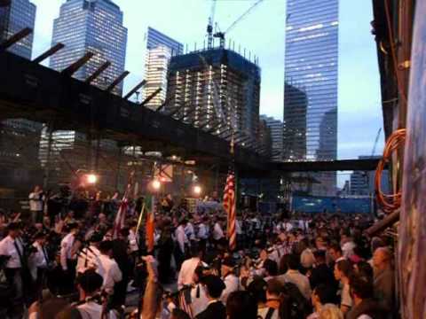 9/11 Memorial Ceremony- Moment of Silence-Amazing Grace Bagpipes