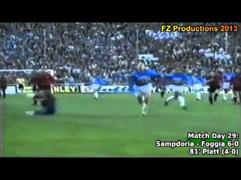 Serie A 1993-1994, day 29 Sampdoria - Foggia 6-0 (Platt 1st goal)