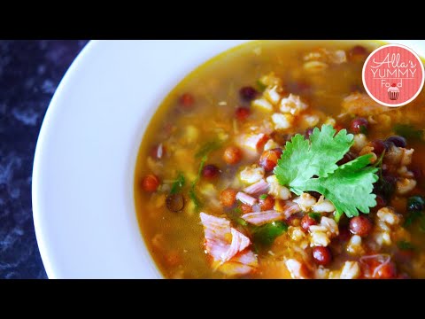 How to make Latvian Grey Pea Soup | Grey Pea Soup Recipe | Pelēko zirņu zupa