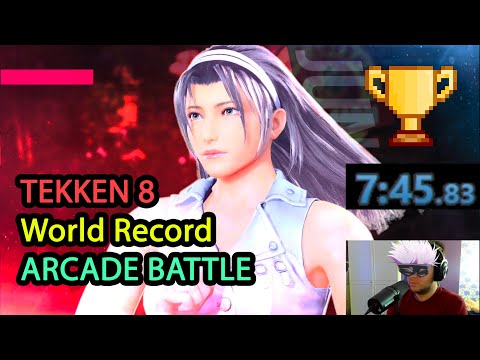 TEKKEN 8 Speedrun World Record 🏆 ARCADE BATTLE MEDIUM% 7:45 [WR] Jun