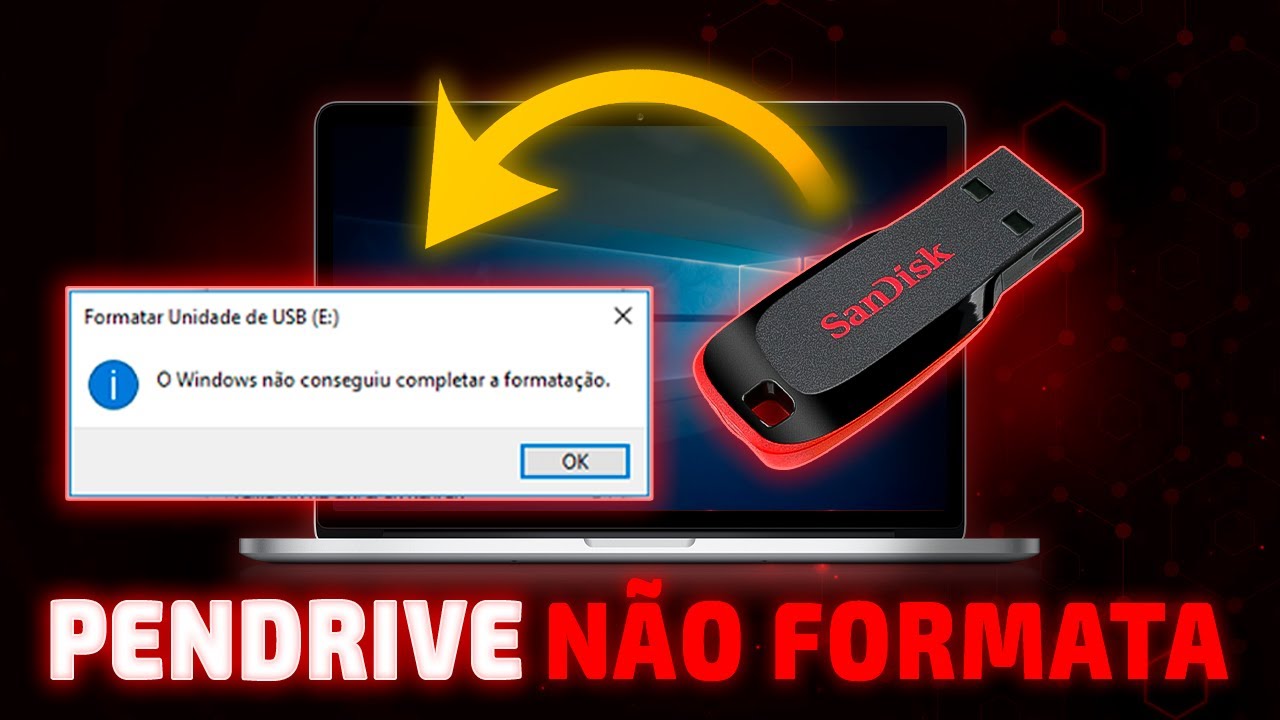 PENDRIVE CORROMPIDO NÃO FORMATA? COMO RECUPERAR PENDRIVE NÃO RECONHECIDO PELO PC!