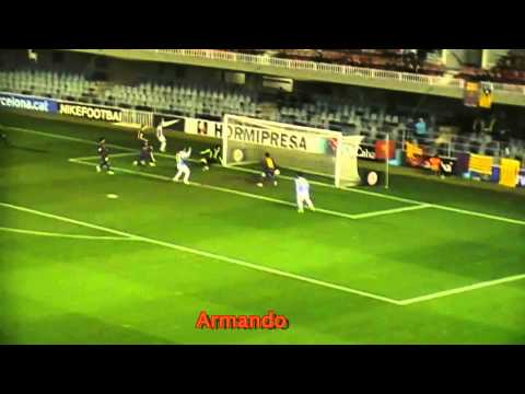 Gol de Gilvan con Armando en el Barça B 0 Hércules 1