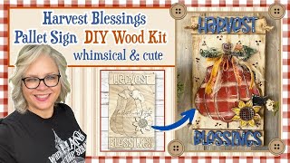 🍂 Harvest Blessings Pallet Sign DIY Wood Kit || The Rust-Covered Cottage by Christina