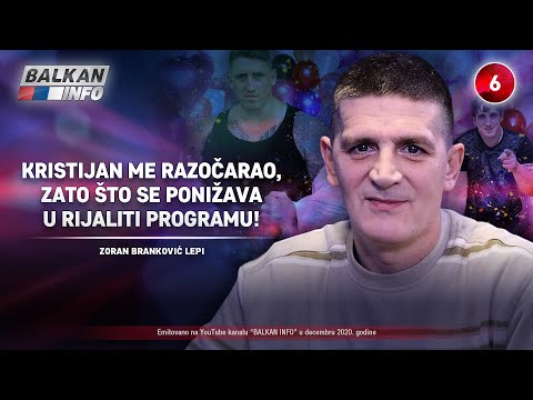 INTERVJU: Zoran Branković - Kristijan me razočarao, zato što se ponižava u rijalitiju! (28.12.2020)
