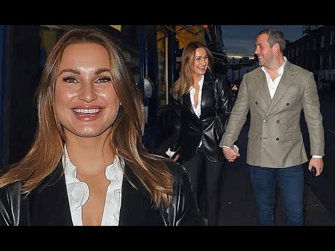 Sam Faiers cuts a stylish figure in a leather-look jacket for date with her partner Paul Knightley