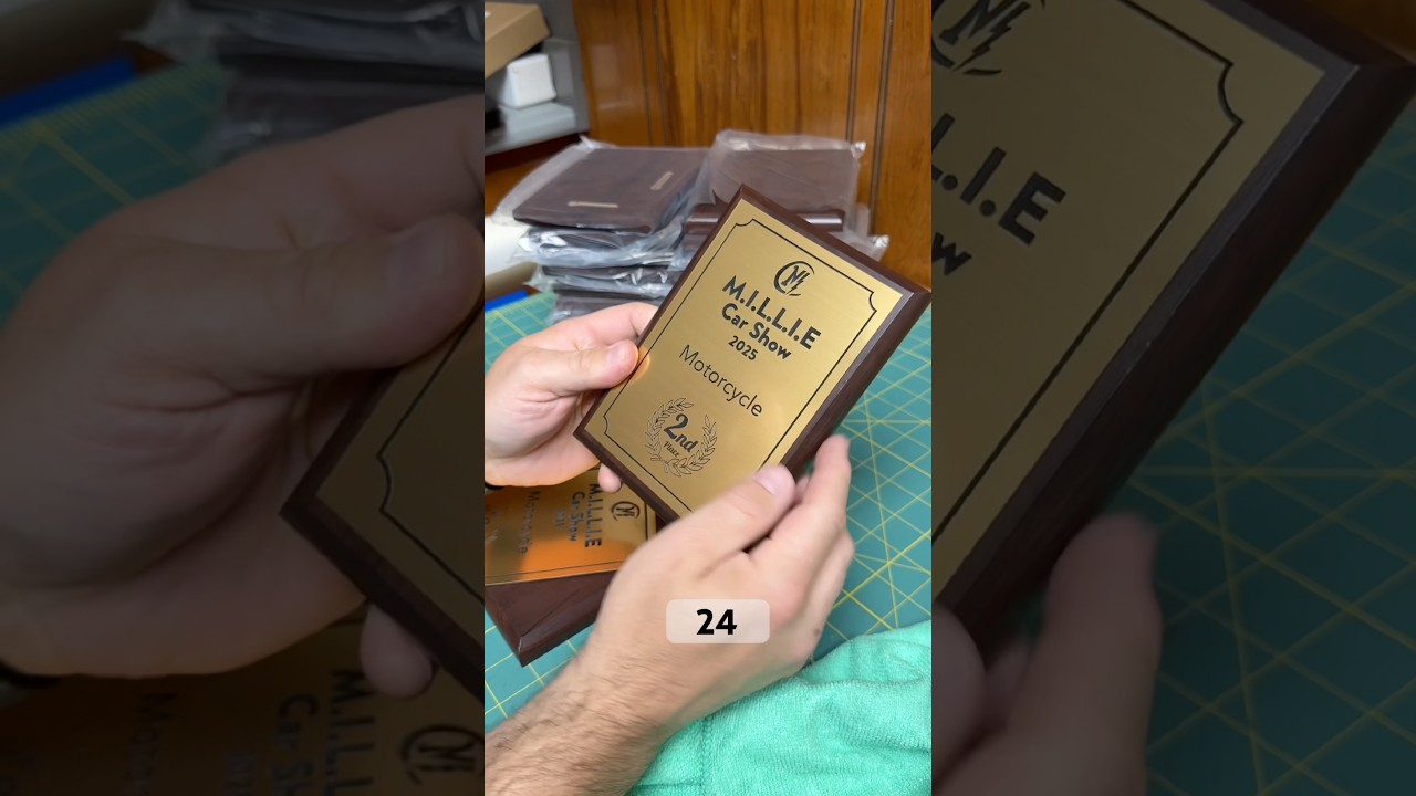 Making plaques/awards.