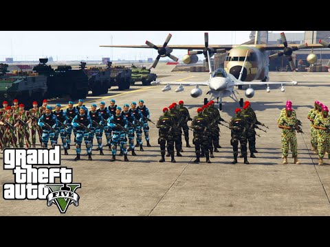Military Parade Celebrating Indonesian National Armed Forces Anniversary in Los Santos City! GTA ...