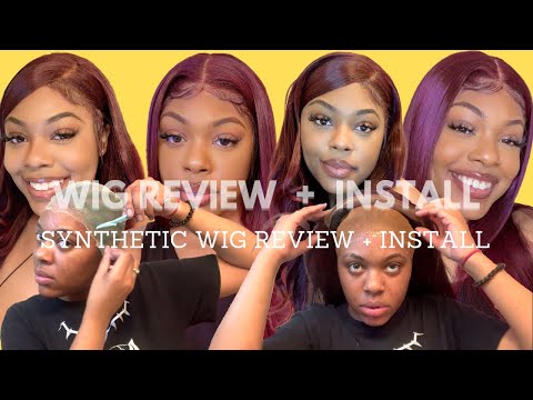 AFFORDABLE SYNTHETIC WIG REVIEW + INSTAL | SENSATIONNEL WHAT LACE | JANELLE |
