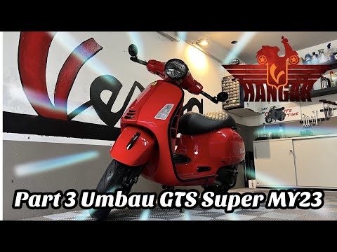 Modification of my Vespa GTS300 MY23 Part 3, removal of leg shield, footboard including mono-slot...