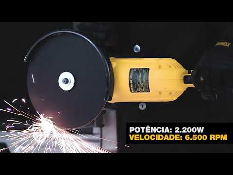 Elektrinis kampinis šlifuoklis DeWalt DWE490, 2000W (230 mm) video