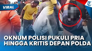 VIRAL! Oknum Polisi Ngamuk Pukuli Pengendara hingga Kritis di Depan Polda Sumut, Ini Faktanya