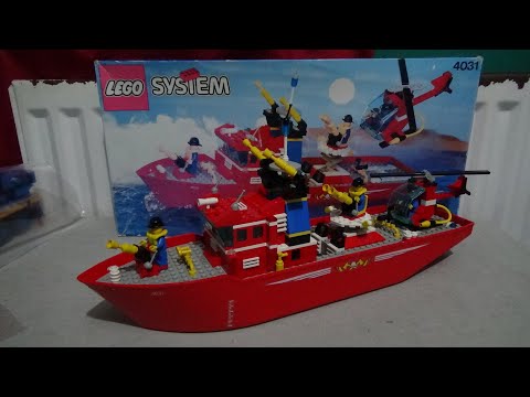 Lego System 4031 | Fire Rescue Boat | Timelapse Build | 1991 Release