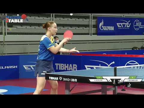 Avezou Agathe (FRA) VS Matiunina Veronika (UKR) - Championnats d'Europe Cadets 2021