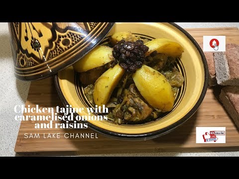 MOROCCAN CHICKEN TAJINE WITH RAISINS AND CARAMELISED ONIONS | QUICK AND EASY RECIPE 🇲🇦