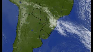 Frente fria estacionada sobre parte da região Sul do Brasil🌧🌦