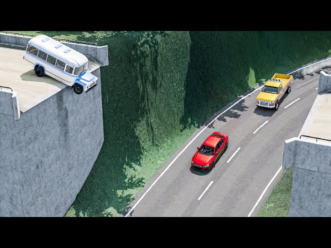 Cars vs Incomplete Bridge #3 – BeamNG.Drive