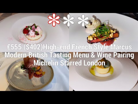 $555 (£402) Gourmet High-end French Michelin Star Fine dining at Marcus, Tasting menu &Wine Pairing