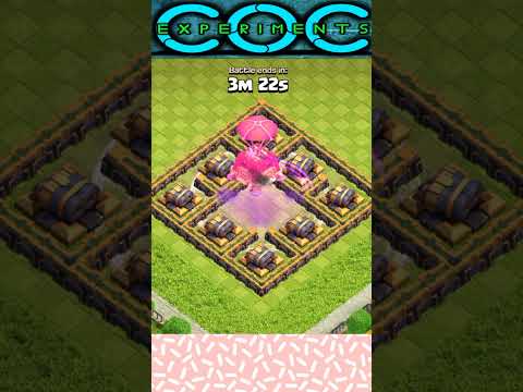 SIEGE BARRACK vs DOUBLE CANNONS | #coc #shorts | COC Experiments