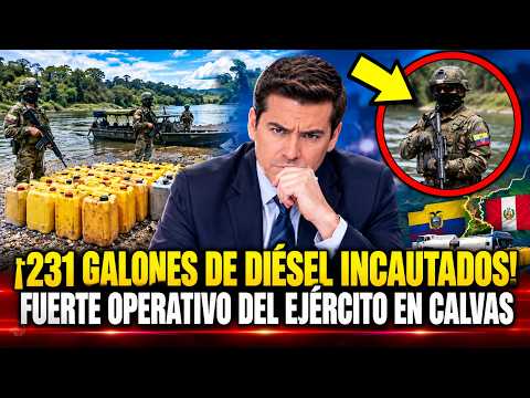 🚨 ¡231 GALONES DE DIÉSEL INCAUTADOS! FUERTE OPERATIVO DEL EJÉRCITO EN CALVAS