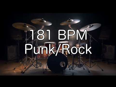 Punk/Rock Groove: 181 BPM Drum Beat for Musicians