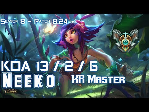 NEEKO KOREAN MASTER vs AATROX Mid - Patch 8.24 KR Ranked
