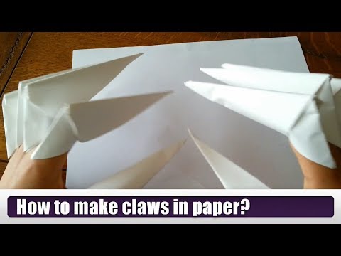 Comment faire des griffes en papier / How to make claws in paper