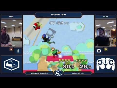 S@PS 34 Melee Singles - MWL (Marth/Falco) vs Slim (Fox) - Winner's Bracket