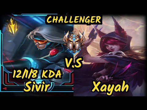 FNC Rekkles (SIVIR) vs XAYAH - 12/1/8 KDA BOTTOM ADC CHALLENGER GAMEPLAY - EUW