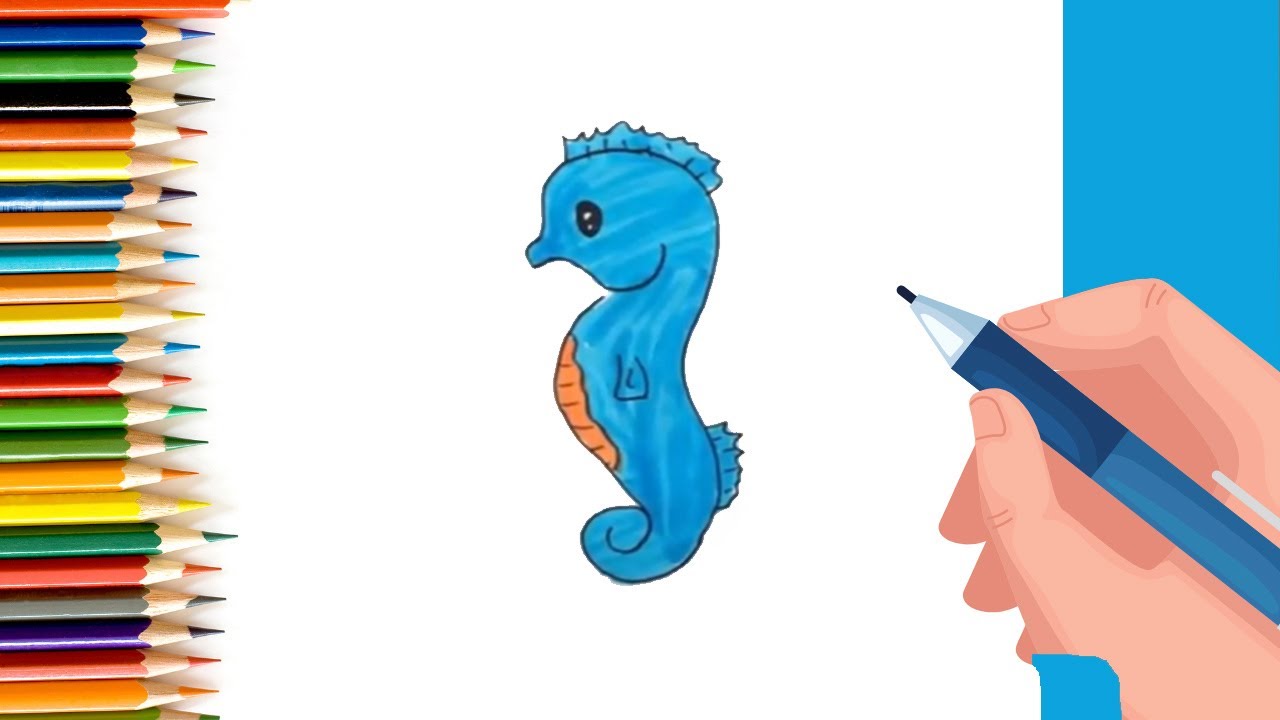 How to Draw Baby Seahorse for Kids with Parikshet and Kids