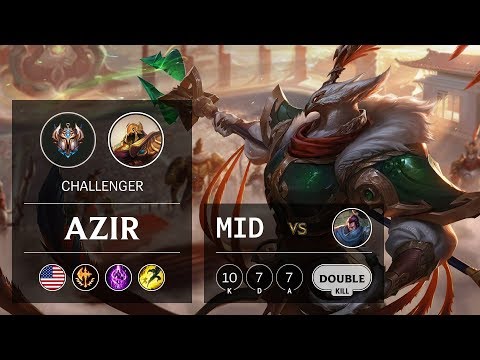 Azir Mid vs Yasuo - NA Challenger Patch 9.24