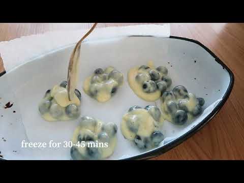 White Chocolate Blueberry Clusters | Low-Calorie Dessert Recipe