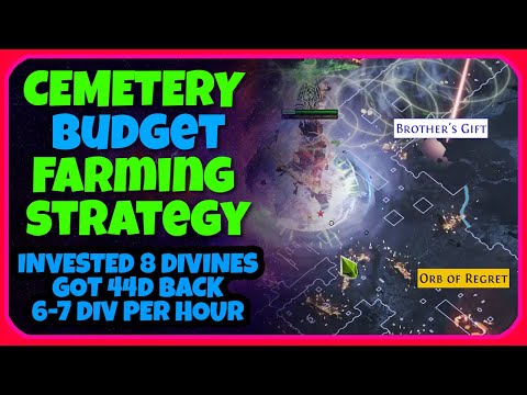 [POE 3.22] Cemetery Map Farming Strategy on a Budget | 6 to 7 divines per hour | Path of Exile TOTA