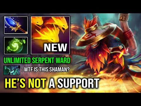 If You See Shaman Mid He's NOT a Support Unlimited Mass Serpent Ward 7.32e Dota 2