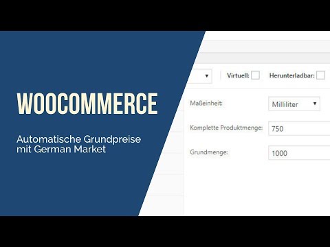 WooCommerce Automatische Grundpreisberechnung mit German Market