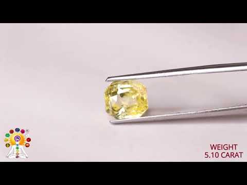 Yellow Sapphire 5.10ct. (Super Luxury) video