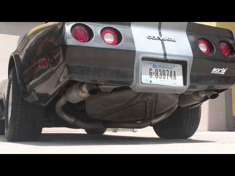 1982 corvette stingray 350 engine, with BORLA S TYPE dual mufflers.