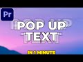 POP UP Text Tutorial in Premiere Pro | Text Bounce Effect
