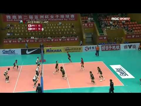 100925 KOR vs JPN - 1set | AVC Womens Cup