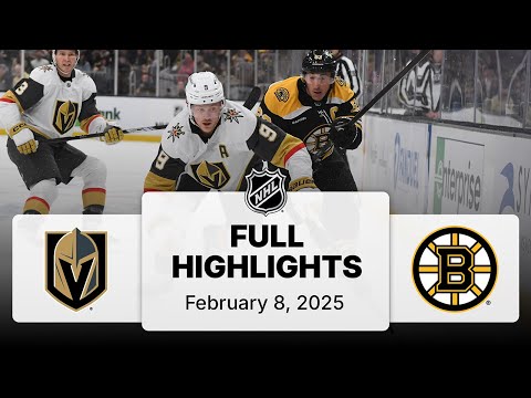 NHL Highlights | Golden Knights vs. Bruins | February 08, 2025