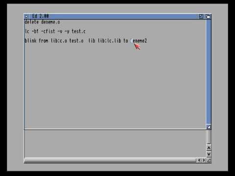 Amiga Lattice c compiler use on cli command