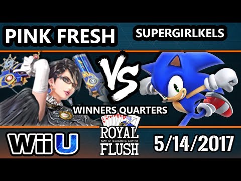 Royal Flush SSB4 - Pink Fresh (Bayonetta) Vs. SuperGirlKels (Sonic) Smash 4 Winners Quarters