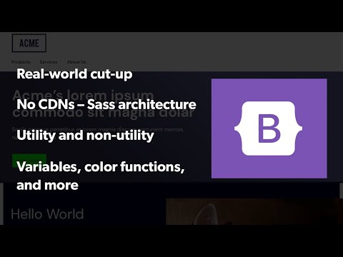 Bootstrap 5 design-to-html cutup using Sass, NPM, and no CDNs