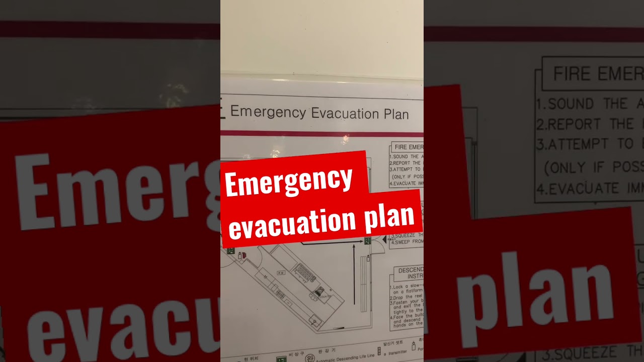 Emergency evacuation plan 비상시 대피 계획 #english