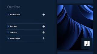 PP-45 Navy Depth Morph PPT Template — video preview